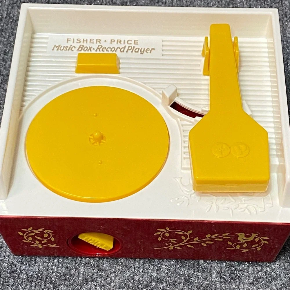 2014 Mattel‎ Fisher-Price Music Box Record Player with 5 Records TESTED Works